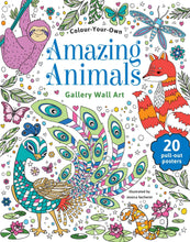 Load image into Gallery viewer, Colour-Your-Own Amazing Animals Gallery Wall Art Colouring Book
