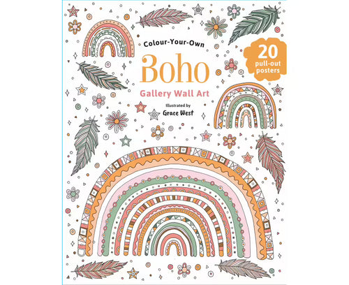 Colour-Your-Own Boho Gallery Wall Art Colouring Book