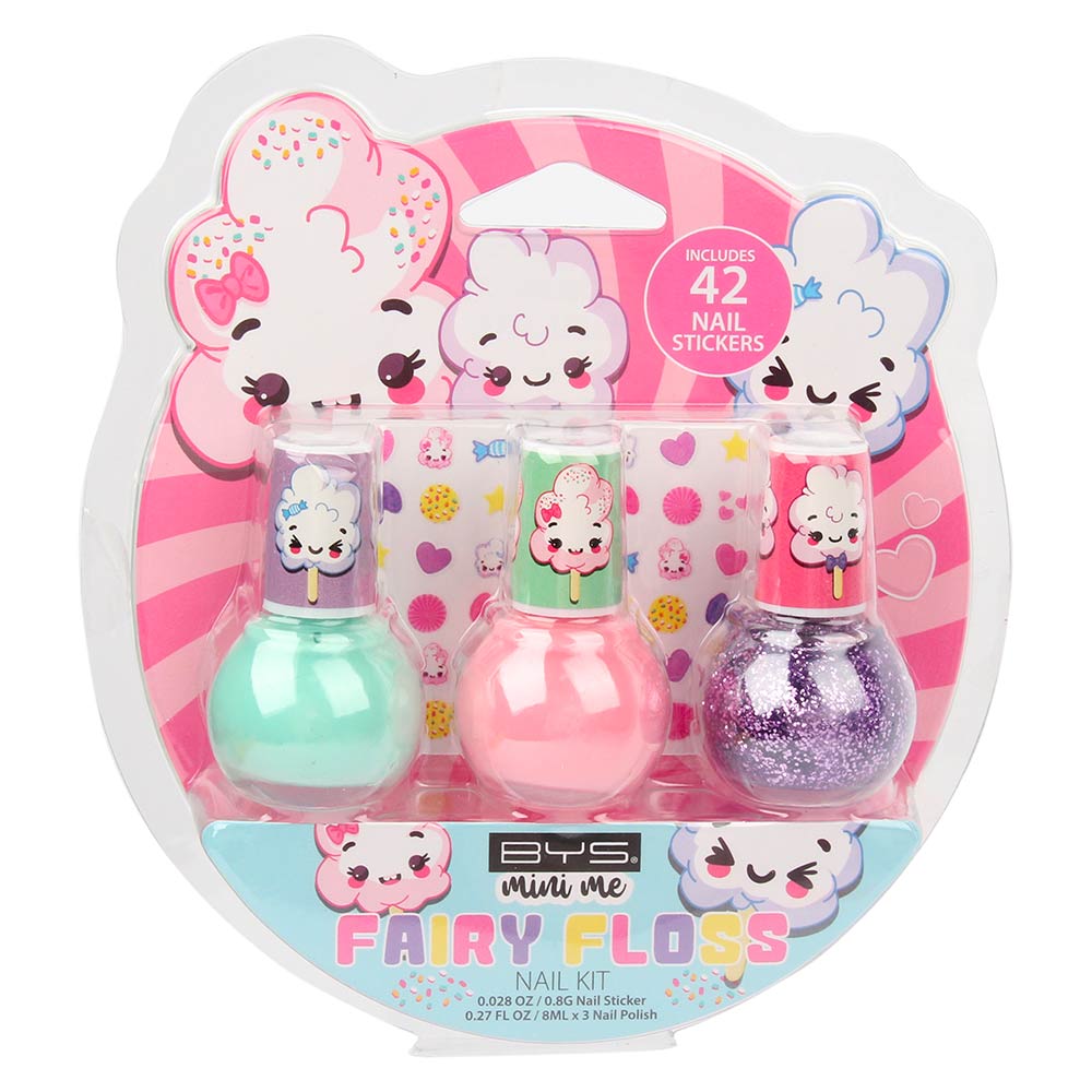 BYS Mini Me Nail Kit 3 Piece - Fairy Floss - Oil-Based Formula