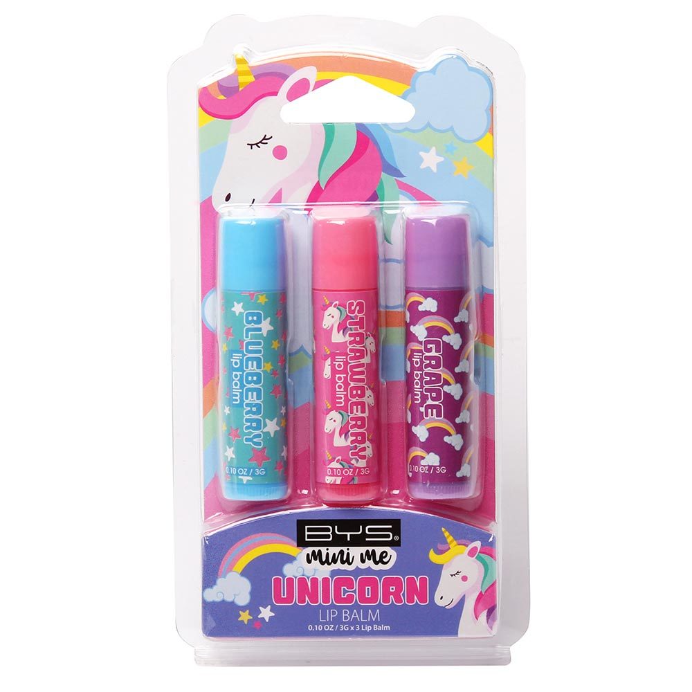 BYS Mini Me Lip Balms 3 Piece Set - Unicorn