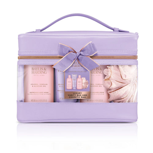 Bayliss & Harding Luxury Vanity Bag & Cosmetic Set - Jojoba, Vanilla & Almond Oil