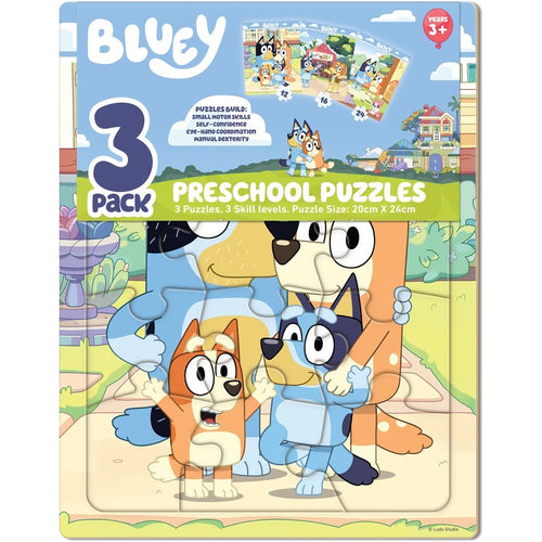 Frame Tray Puzzles 3 Pack - Bluey