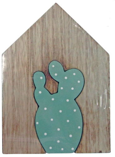 Kelly Lane 15.5cm Wooden Cactus Cut Out Plaque