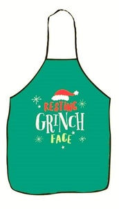 Frankly Funny Christmas Apron "Resting Grinch Face" 55cm x 70cm