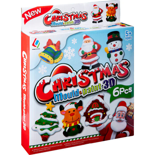 Christmas 6 Pce Mould & Paint 3D Kit