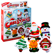 Load image into Gallery viewer, Christmas 6 Pce Mould &amp; Paint 3D Kit