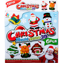 Load image into Gallery viewer, Christmas 6 Pce Mould &amp; Paint 3D Kit