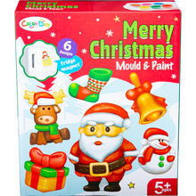 Load image into Gallery viewer, Merry Christmas Mould &amp; Paint 6 Pce Magnet Kit