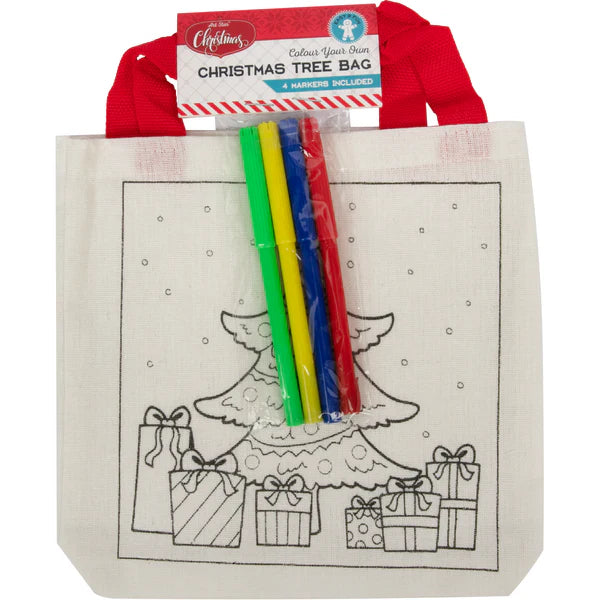 Christmas Colour Your Own Christmas Tree Bag