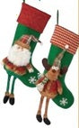 Load image into Gallery viewer, Set of 2 Novelty Christmas Stocking - White or Green