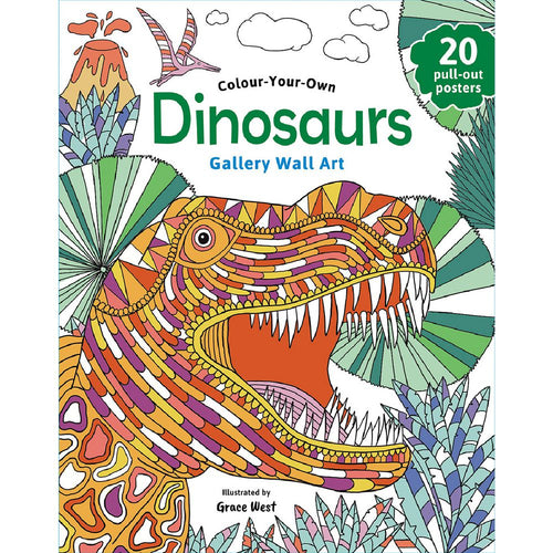 Colour-Your-Own Dinosaurs Gallery Wall Art Book