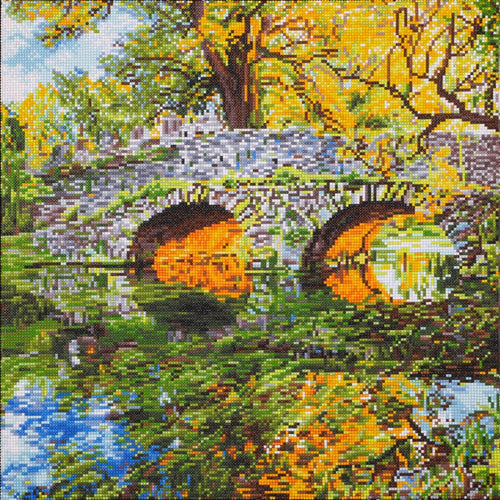 DIAMOND DOTZ: Country Bridge Diamond Painting Artwork Kit