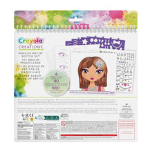 Load image into Gallery viewer, Crayola Creations Makeup Artist Sketch Set - 4 Stencils &amp; 40 Sheets
