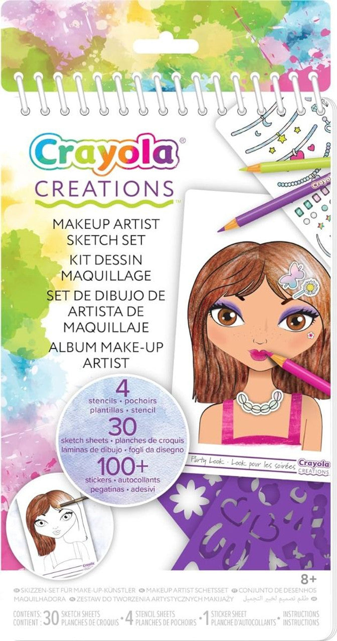 Crayola Creations Makeup Artist Sketch Set - 4 Stencils & 30 Sheets