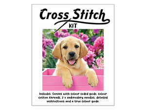 Cross Stitch Kit 30cm x 30cm - Labrador Puppy