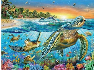 Diamond Art Kit (30cm x 30cm) - Sealife