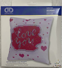 Load image into Gallery viewer, DIAMOND DOTZ: Love You Mini Pillow (18cm x 18cm)