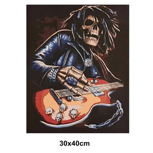 Diamond Picture Art Kit (30cm x 40cm) - Skeleton Rocker