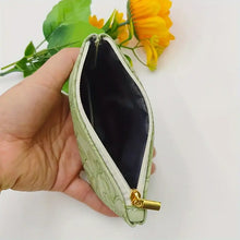Load image into Gallery viewer, Embossed Key &amp; Coin Purse - Green