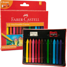 Load image into Gallery viewer, Faber Castell Grip Erasable Crayon Asstd (Cardboard Box 12)