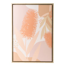 Load image into Gallery viewer, SPLOSH Fleur Bottlebrush Framed Canvas 44cm x 64cm