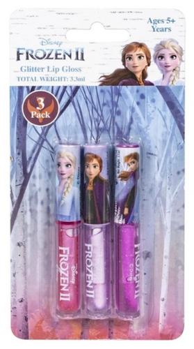 Disney Frozen II Glitter Lip Gloss - 3 Pack