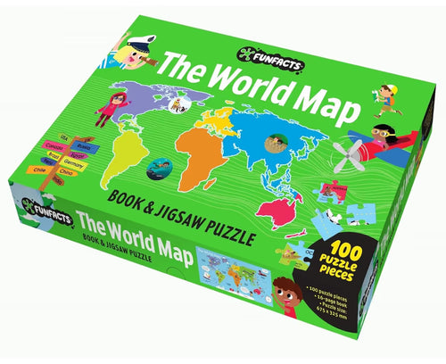 Funfacts: The World Map Book & Jigsaw Puzzle