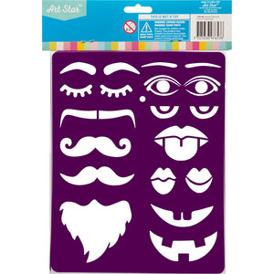 Funny Faces Stencils (2 Pack)