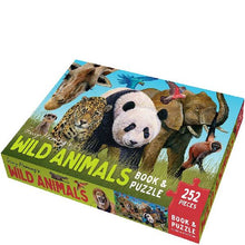 Load image into Gallery viewer, Garry Fleming&#39;s 252 Piece Wild Animals Book &amp; Puzzle