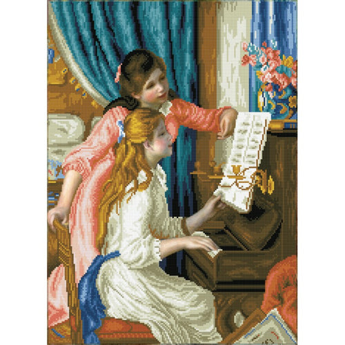 DIAMOND DOTZ: Girl's at the Piano (Renoir) Diamond Painting Artwork Kit