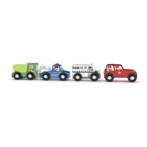 JAdore City Squad Wooden Vehicles Tube