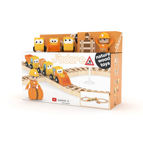 JAdore Wooden 25 pce Railway Construction Set