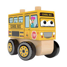 Load image into Gallery viewer, JAdore Wooden Stacking Truck - School Bus