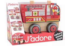 Load image into Gallery viewer, JAdore Wooden Stacking Truck - Fire Engine