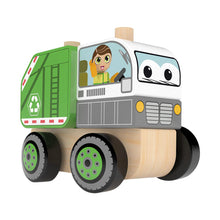 Load image into Gallery viewer, JAdore Wooden Stacking Truck - Garbage Truck