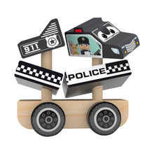 Load image into Gallery viewer, JAdore Wooden Stacking Truck - Police Car