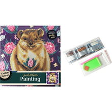 Load image into Gallery viewer, Krafters Korner Jewels &amp; Gem Painting Canvas Quokka Creative Kids Craft Set 6+
