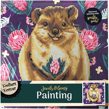 Load image into Gallery viewer, Krafters Korner Jewels &amp; Gem Painting Canvas Quokka Creative Kids Craft Set 6+