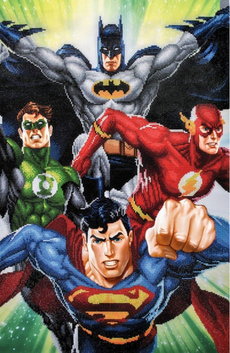 DIAMOND DOTZ: Justice League - Fearsome Four Diamond Painting Artwork Kit