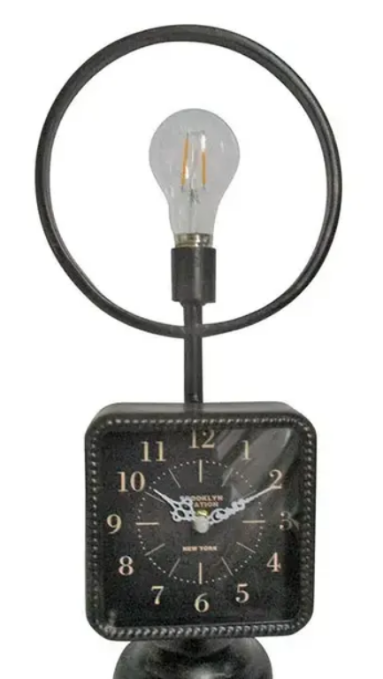 Kelly Lane Metal 20cm x 50cm Clock Lamp