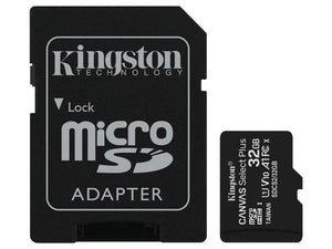 Kingston 32GB MicroSD Memory Card + Adapter