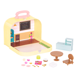 Li'l Woodzeez Pastry Shop Carry Case Playset