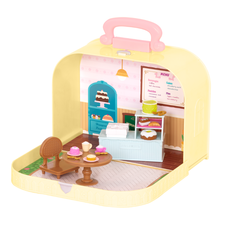 Li'l Woodzeez Pastry Shop Carry Case Playset