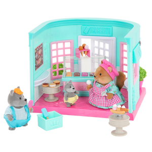 Li'l Woodzeez Scoops & Sprinkles Ice Cream Parlor Playset