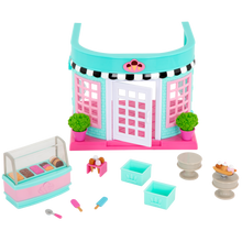 Load image into Gallery viewer, Li&#39;l Woodzeez Scoops &amp; Sprinkles Ice Cream Parlor Playset