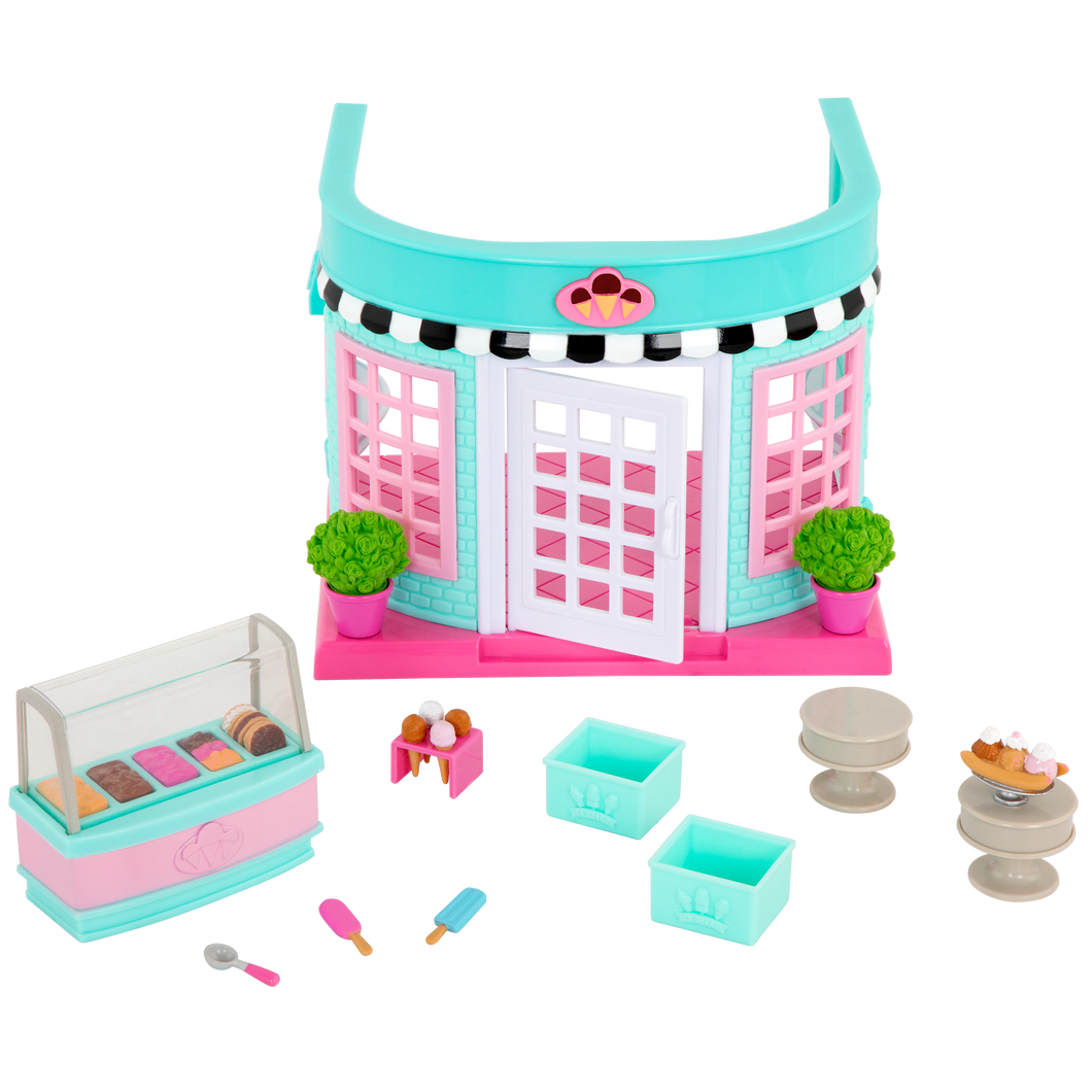 Li'l Woodzeez Scoops & Sprinkles Ice Cream Parlor Playset