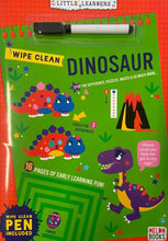 Load image into Gallery viewer, Little Learners: Wipe Clean Activity Book - Dinosaurs