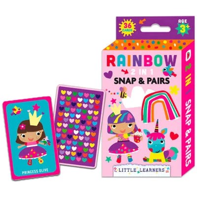 Little Learners: Rainbow 2 in 1 Snap & Pairs Card Game