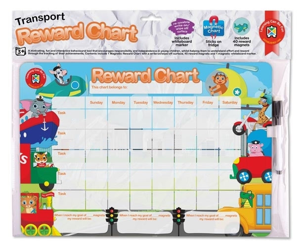 Learning Can Be Fun - Magnetic Reward Chart - Transport