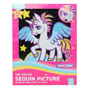 Make Your Own Sequin Picture Unicorn Kit